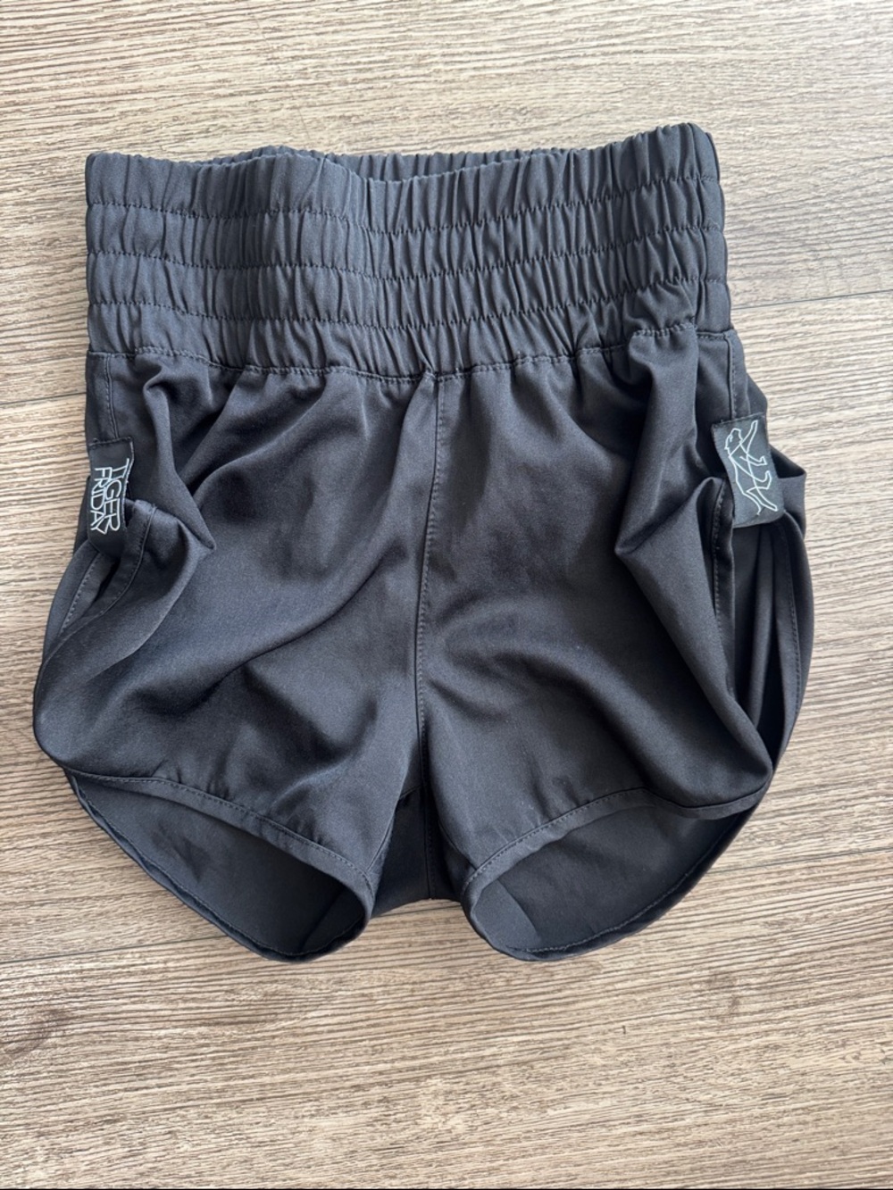 TF Kids Black Dance Shorts with Elastic Waistband